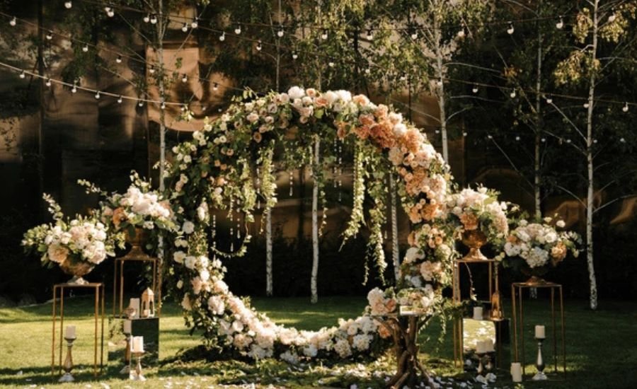 wedding arch flowers